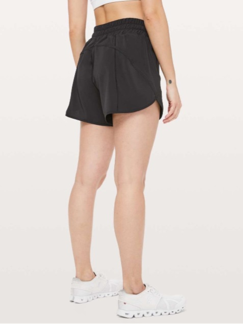 Lululemon Womens Size 6 Track That Shorts Black High-Rise Lined 5"